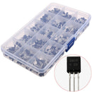 Geekcreit 600pcs 15 Kinds Of Values Transistor TO-92 NPN PNP Kit Set 30-160V 50-1000mA NPN / PNP