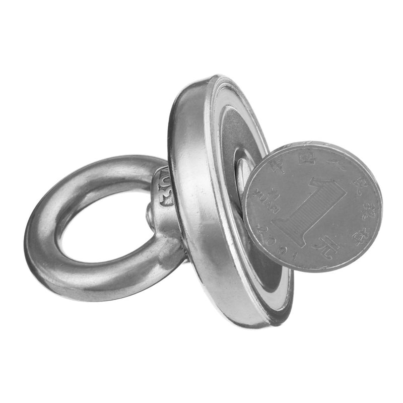 48mm 90KG Neodymium Recovery Magnet Metal Detector Treasure Hunting Fishing Sucker
