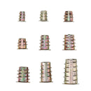 Suleve MXZN4 130Pcs M4-M10 Zinc Alloy Furniture Hex Drive Head Nuts Threaded Insert Nut Assortment Set