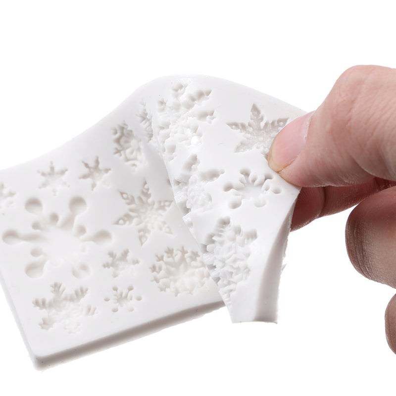 Christmas Snowflake Silicone Mold DIY Baking Fondant Cake Chocolate Decorations