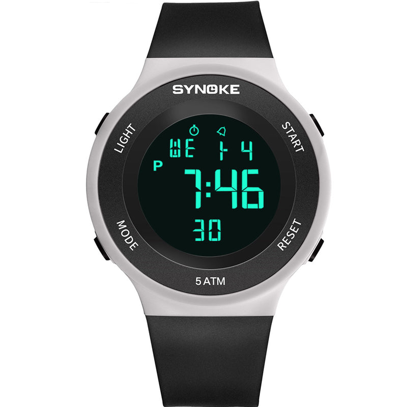 SYNOKE 9199 Fashion Student Watch 5ATM Waterproof Luminous Display Multi-function Sport Digital Watch