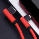 Bakeey 4A Type C Double Elbow 3.28ft/1m Fast Charging Data Cable For Oneplus 7 Huawei P30 Pro Mate 30 Xiaomi Mi9 9Pro