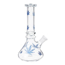 7.28" Reusable H ookah Water Pipe B ong Glass Beaker Filter Clear Shisha T obacco Straw