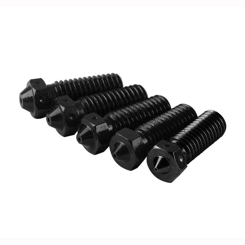 5Pcs Hardened Steel V6 Nozzles 1.75mm 0.4/0.6/0.8/1/1.2mm Each Hotend Nozzle for 3D Printer
