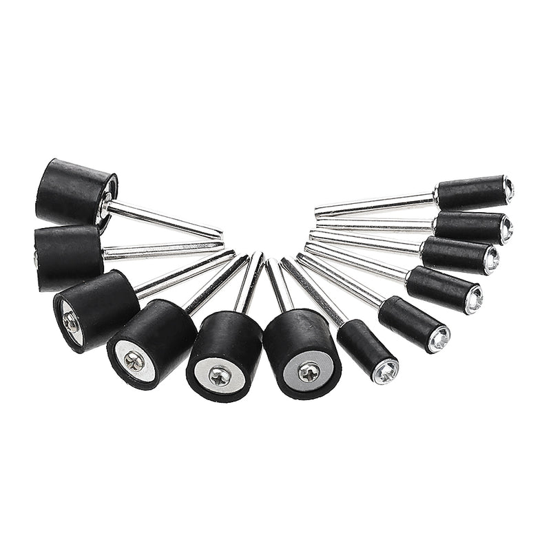 12pcs 1/8 Inch Shank Sanding Drum 12.7mm 6.3mm Rubber Mandrel Mini Drill Dremel Rotary Tool Accessories