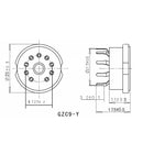 4pcs Gold 9pin Ceramic Vacuum Tube Socket Gilded Mount Valve Base Replacement Accessories For 12AX7 12AU7