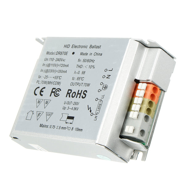 70W AC 110V-240V Electronic Ballast for Quartz & Ceramic Metal Halide Lamp & High Pressure Mercury Lamp