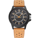 HANNAH MARTIN 1601 Men Wrist Watch Genuine Leather Strap Creative Watch