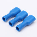 50Pcs 0.5-2.5mm Red&Blue 6.3mm Female Insulated Spade Crimp Wire Connector Terminal