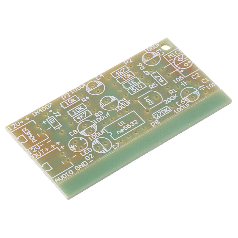 DC 12V 3.5mA Microphone Pickup Audio Microphone Amplifier Module DIY Kit Dual Track Output Gain Adjustable