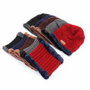 Men Women Outdoor Sports Bike Hat Winter Warm Knitted Baggy Beanie Cap Scarf Set
