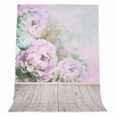 5x7FT Vinyl Flower Wood Floor Photography Backdrop Background Studio Prop