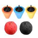 5pcs Burnishing Foam Sponge Polishing Cone Ball Buffing Pad Car Wheel Hub Cleaner Polishing Sponge Set