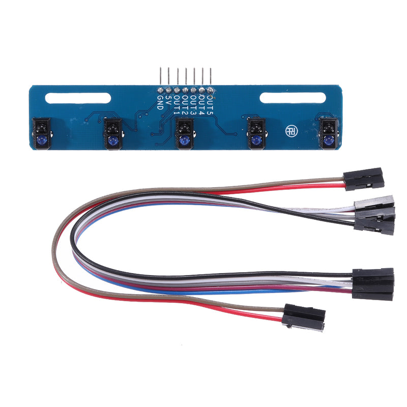 TCRT5000 5 Channel Infrared Reflective Sensor IR Photoelectric Switch Barrier Track Module with Cable