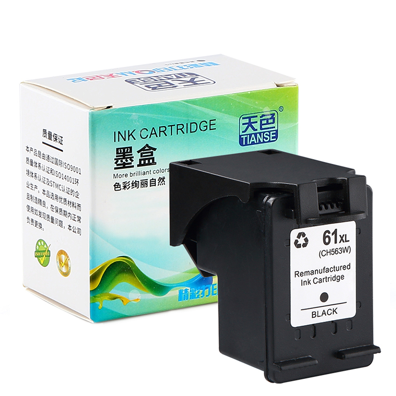 TIANSE 1 Pack 61XL 61 XL Replacement Ink Cartridge HP61 61 for HP Deskjet 1000 1050 1055 2000 2050 2512 3000 J110a J210a J310a 5530 4500 Printer Ink
