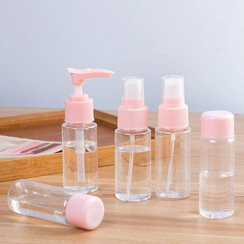 7Pcs/Set Travel Refillable Bottles Set Leak Proof Plastic Squeeze Refillable Containers Tubes