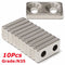 10pcs N35 20x10x4mm Block Countersunk Magnets Neodymium Magnets With 2 Holes