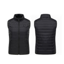 USB Intelligent Heating Sleeveless Jacket Vest Eiderdown Filling Zipper Winter