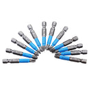 Drillpro 12pcs Screwdriver Bit 1/4 Inch Hex Shank Anti Slip PH2 Phillips Magnetic Impact Screwdriver Bits