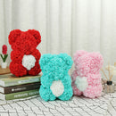 DIY Artificial Rose Flower Bear 25cm Beautiful For Wedding Birthday Gift Decorations