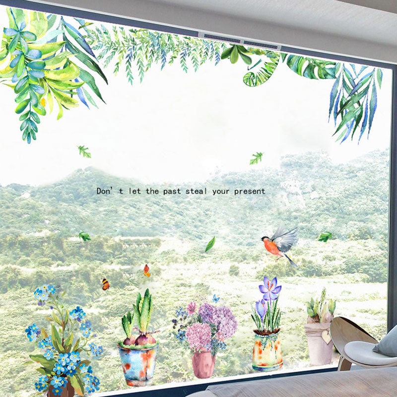 Miico FX82026 2 PCS Flower Printing Sticker Decorative Sticker Sofa Background Wall Sticker DIY Sticker