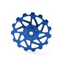 Qikour CNC MTB Bicycle Rear Derailleur 13T Pulley Wheel With Bearing Cycling Mountain Bike Guide