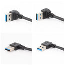 Bakeey Standard USB 3.0 High Speed Transfer Elbow Extension Adapter Data Cable For TV PC