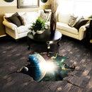 Miico Creative 3D Space Universe Planets Broken Wall Removable Home Room Wall Decor Sticker