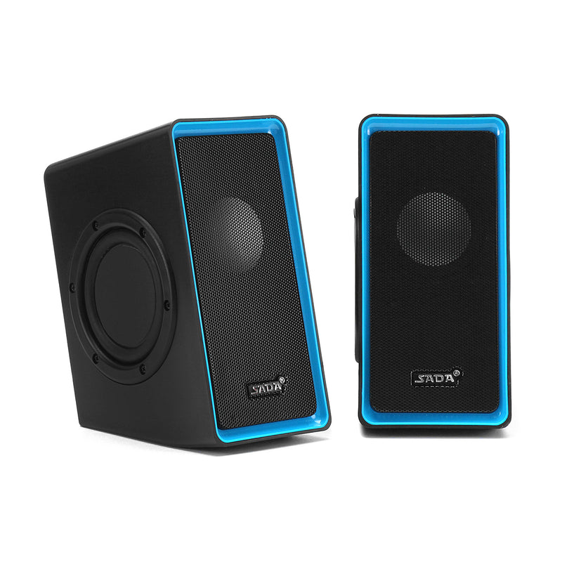 SADA V-15 Computer Speaker 2PCS Portable Wired Speakers Stereo Bass Home Soundbar