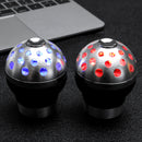 Universal Manual Gear Shifter Shift Knob with Red/Blue LED Flashing Star Light with 3 Adapters