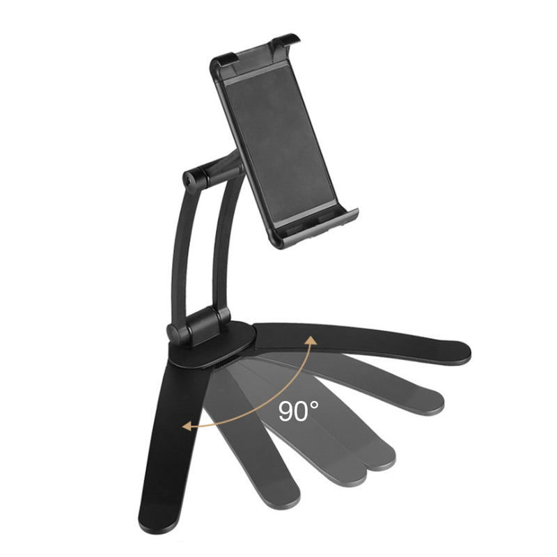 Desktop Wall Aluminum Alloy 360 Rotation Phone Holder Tablet Stand For 4 Inch - 10.5 Inch Smart Phone Tablet iPad 9.7 Inch 2018