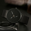STRYVE S9501 Fshion Men Simple Dial Full Mesh Steel Strap Independent second Dial Quartz Watch