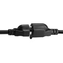 Digoo AC Power Extension Cable Cord 1X 3M EU or 10X 0.3M EU US Black PVC Rubber