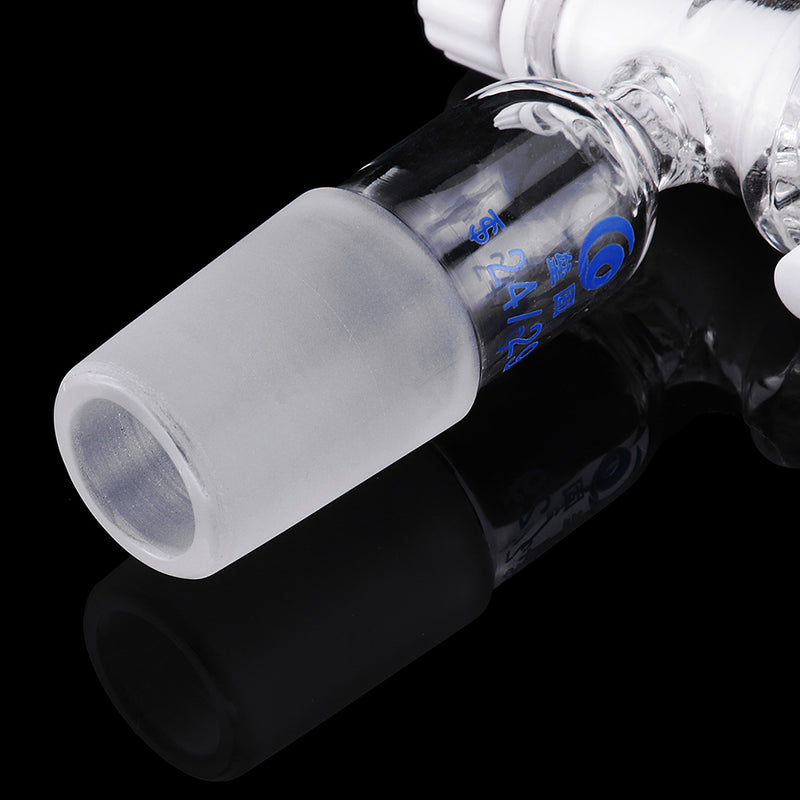 24/29Glass Adapter VacuumFlowControlAdapterwithPTFEStopcockMaleGroundJointtoStraightHoseConnection
