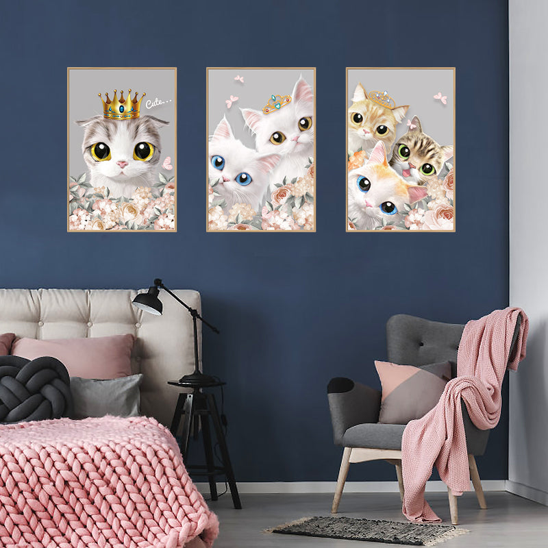 Miico SK9342 Princess Photo Frame Cat Decoration Stickers Wall Sticker Home Decorative Sticker