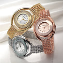 REBIRTH RE079 Fashion Women Quartz Watch Ladies Luxury Diamond Steel Strap Bracelet Watch