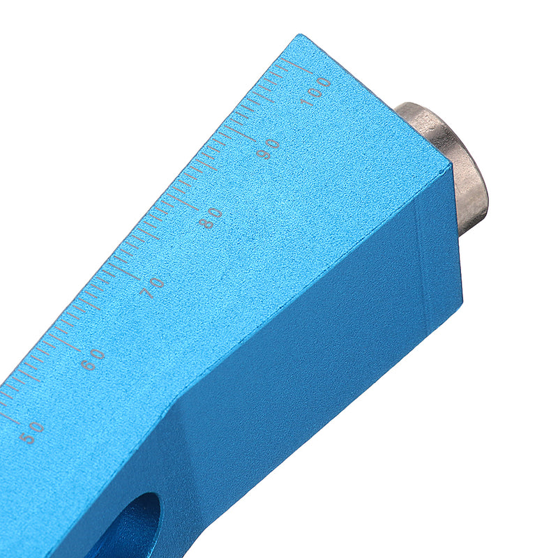 Aluminum Alloy One-hole Pocket Hole Jig with Magnet 9.5mm Oblique Hole Drill Guide Woodworking Tool