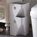 Kitchen Bathroom Trash Can Stacked Sorting Waste Bins Recycling Household