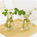 Mrosaa 14.5*7.3*5.5cm Transparent Glass Vase Flower Plant Vases Home Garden Office Decorations