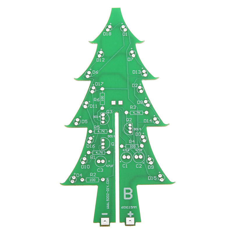 Upgraded Version DIY Colorful Christmas Tree Electronic Production Kit With Power Cable