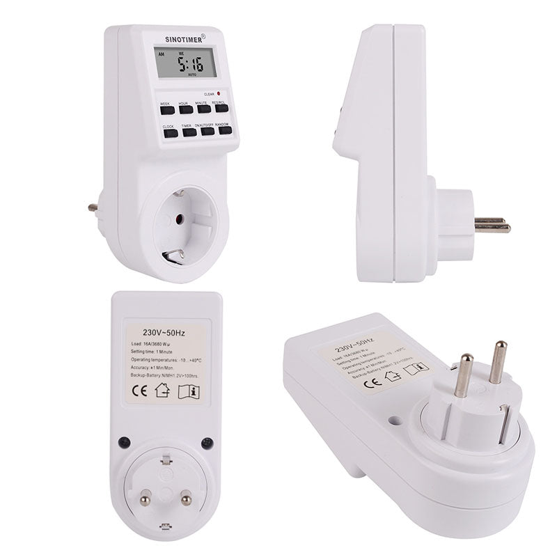 SINOTIMER 2 In 1 Kitchen Timer Switch Socket Convenient Adator And Timer Calculator