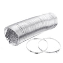 15cm/6" Flexible Aluminum Foil Air Ducting Dry Ventilation Hose Adapter For Kitchen with Clamps