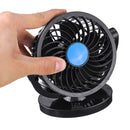 DC 12V/24V 360 All-Round Mini Auto Air Cooling Fan Adjustable Low Noise