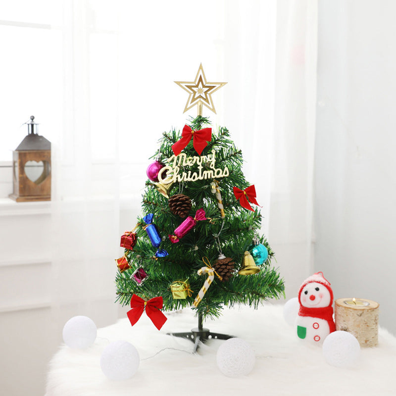 Tabletop Artificial Small Christmas Tree Artificial Lit LED Indoor Decorations