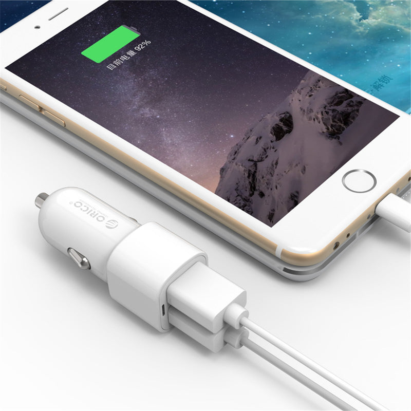 ORICO 17W Dual USB Port LED Indicator Fast Charging USB Car Charger For iPhone XS X Max 11 Pro Huawei P30 Pro Mate 30 Xiaomi Mi9 9Pro S10+ Note10