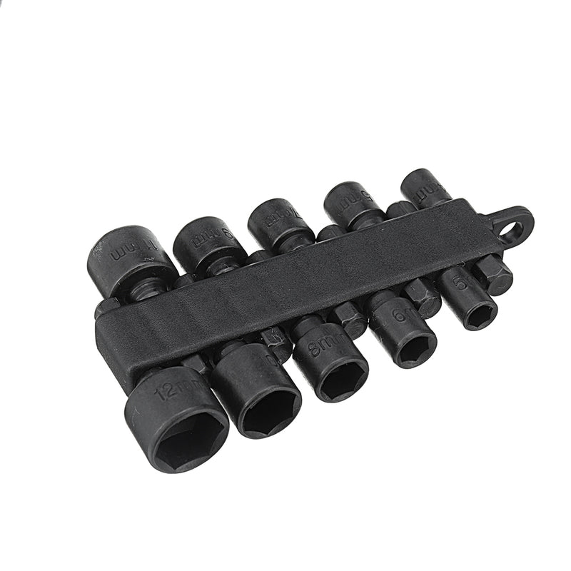 BROPPE 10Pcs 1/4 Inch Hex Shank Power Nut Driver Drill Bit Set Metric Socket Wrench Screw Screwdriver
