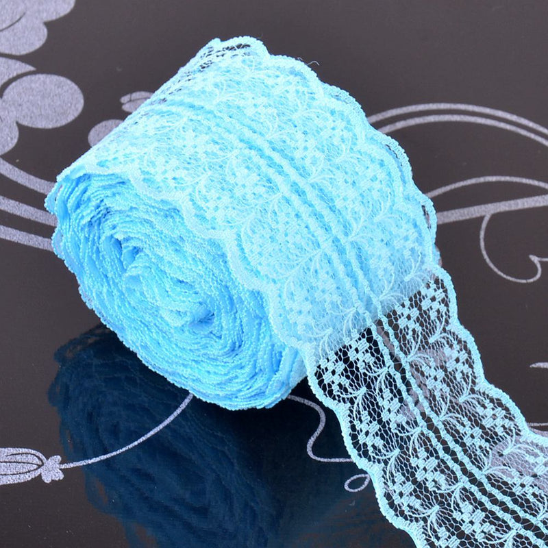 10 Yards 4.5cm Multi-Color Lace Wide Ribbon DIY Crafts Sewing Clothing Materials Gift Wedding Lace Closure