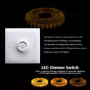 220V LED Dimmer Single Light Rotary Switch for Dimmable Lighting White