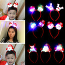 Flashing Double-heads Christmas Head Clasp Headbrand Christmas Hair Hoop Christmas Party Supplies