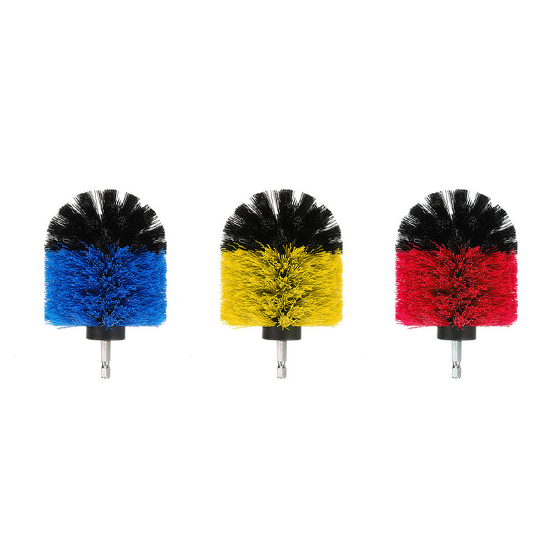 3Pcs Yellow/Red/Blue Drill Cleaning Brush Tub Cleaner Tile Grout Power Scrubber Combo Kit
